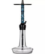 Moze Varity Lounge Black Clear Hookah - Wavy Blue