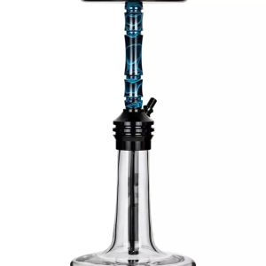 Moze Varity Lounge Black Clear Hookah - Wavy Blue