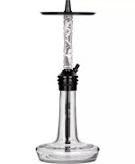 Moze Varity Lounge Black Clear Hookah - Wavy Frosted