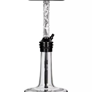 Moze Varity Lounge Black Clear Hookah - Wavy Frosted