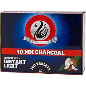 Starbuzz Premium Coconut Instant Light Charcoal 40mm 100pcs
